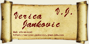 Verica Janković vizit kartica